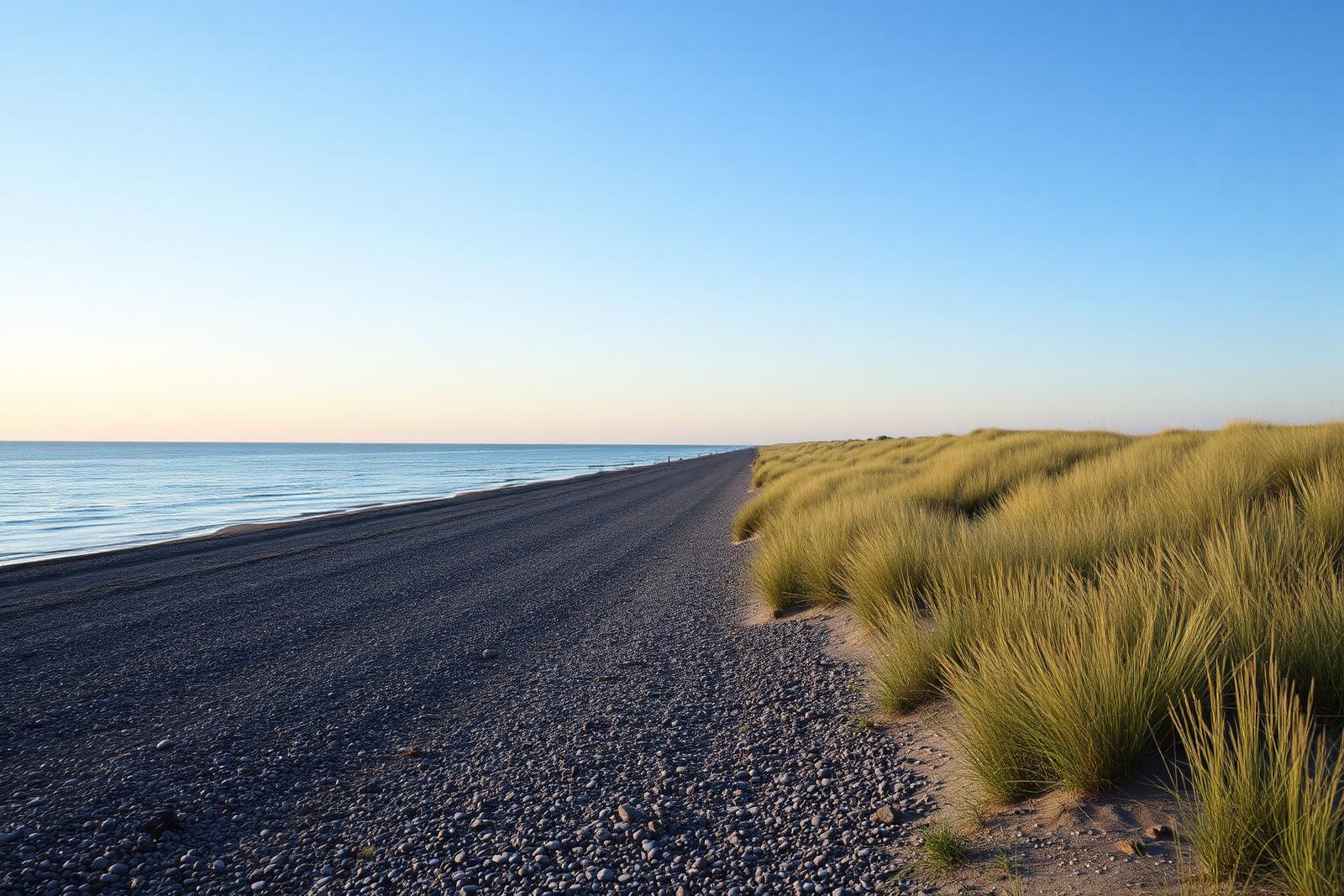 Stille strand ved Storebælt tæt på Enebjerggaard